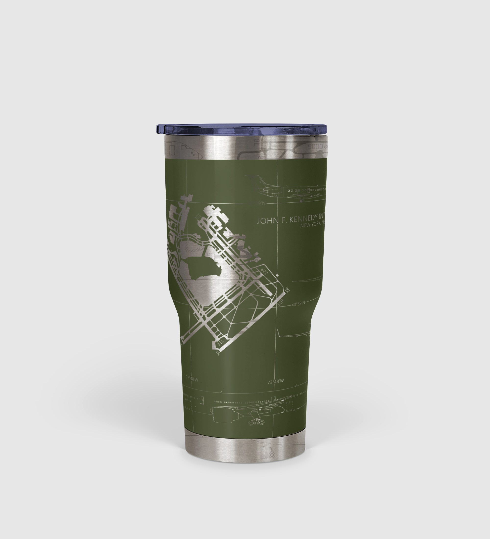 John F. Kennedy International (JFK) Airport Diagram Tumbler 30oz