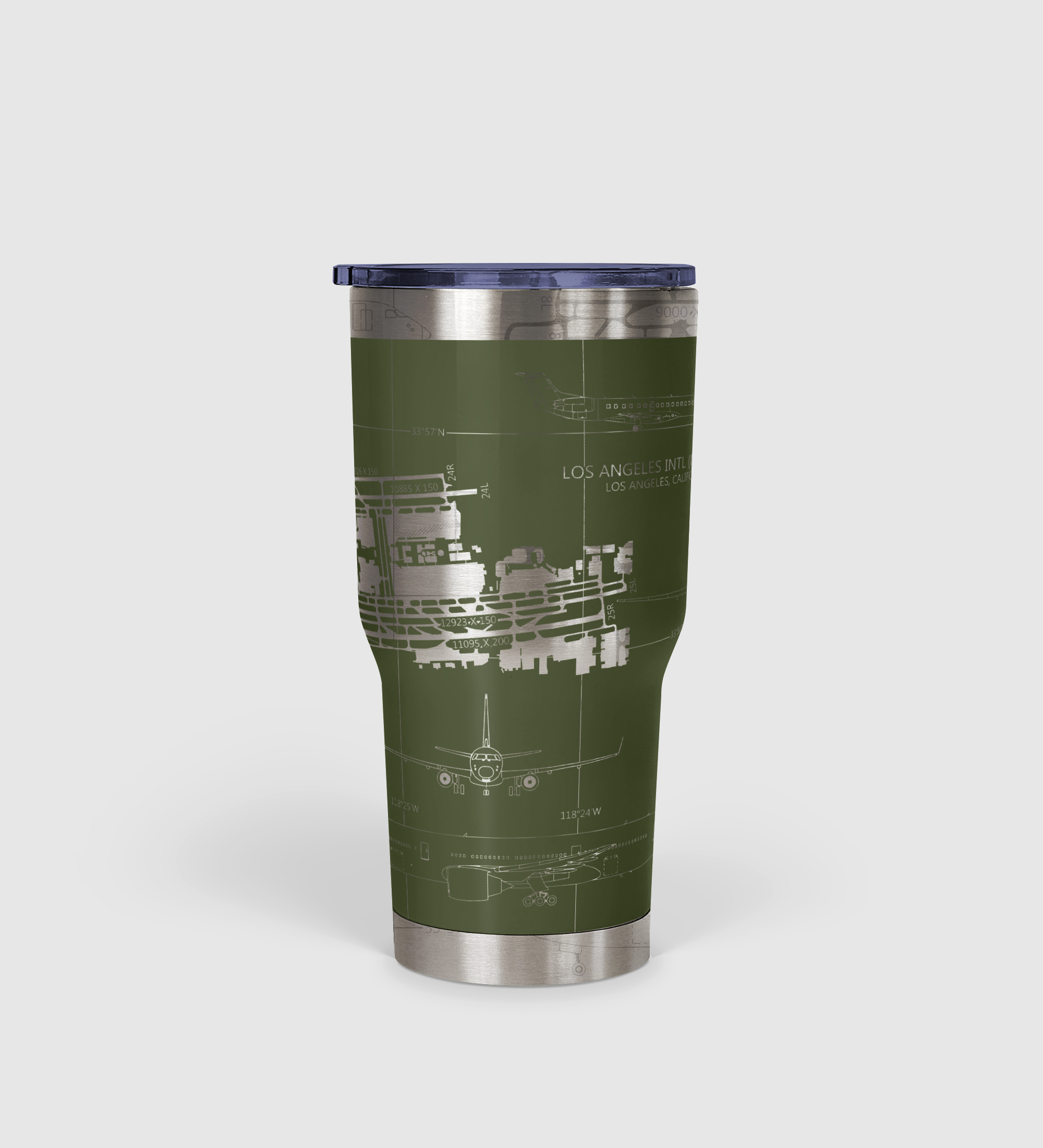 Los Angeles International (LAX) Airport Diagram Tumbler 30oz