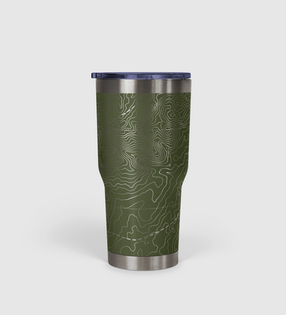 Peak Perspective - The Topo All Over Design Tumbler 30oz