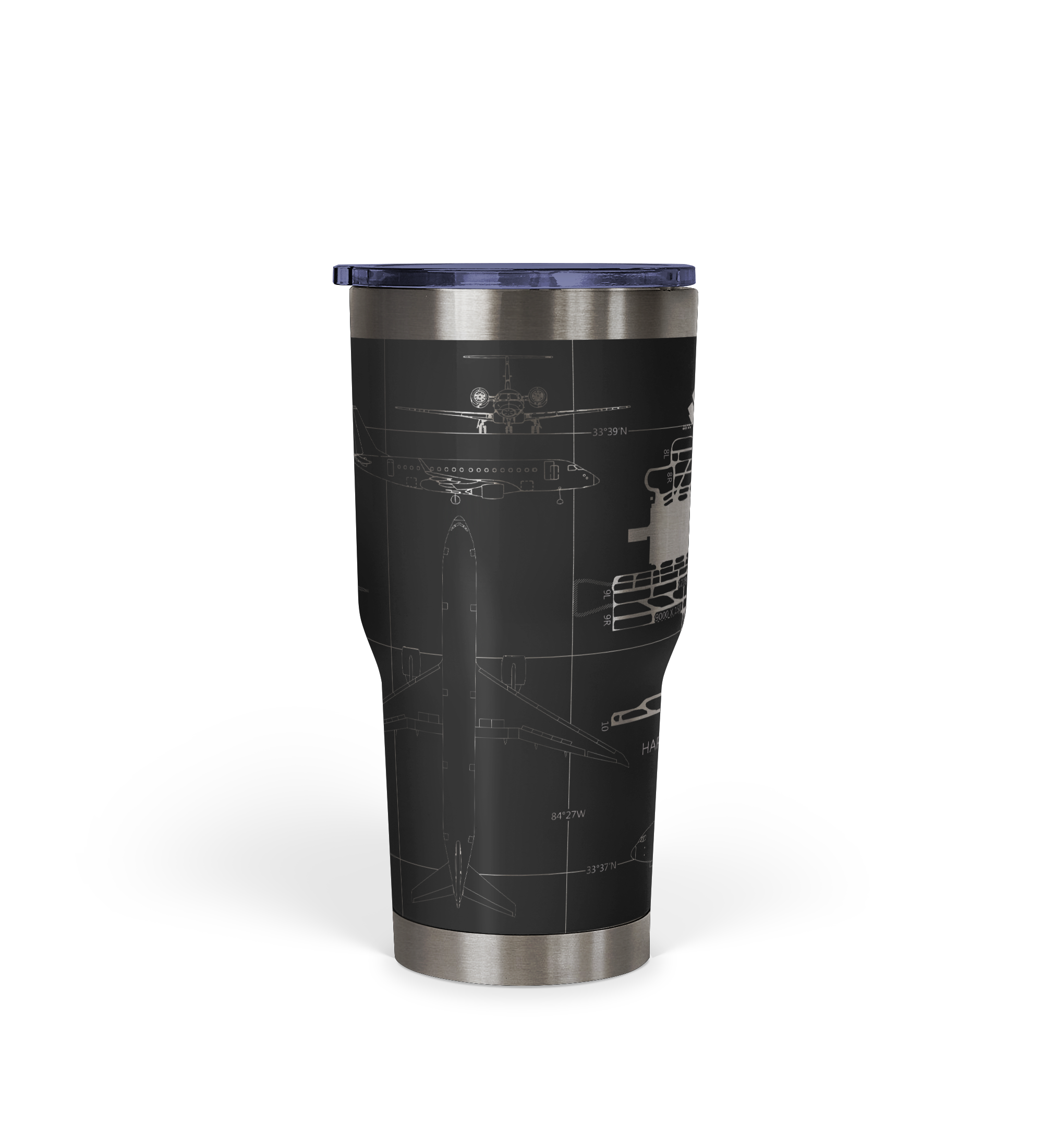 Hartsfield–Jackson Atlanta International (ATL) Airport Diagram Tumbler 30oz