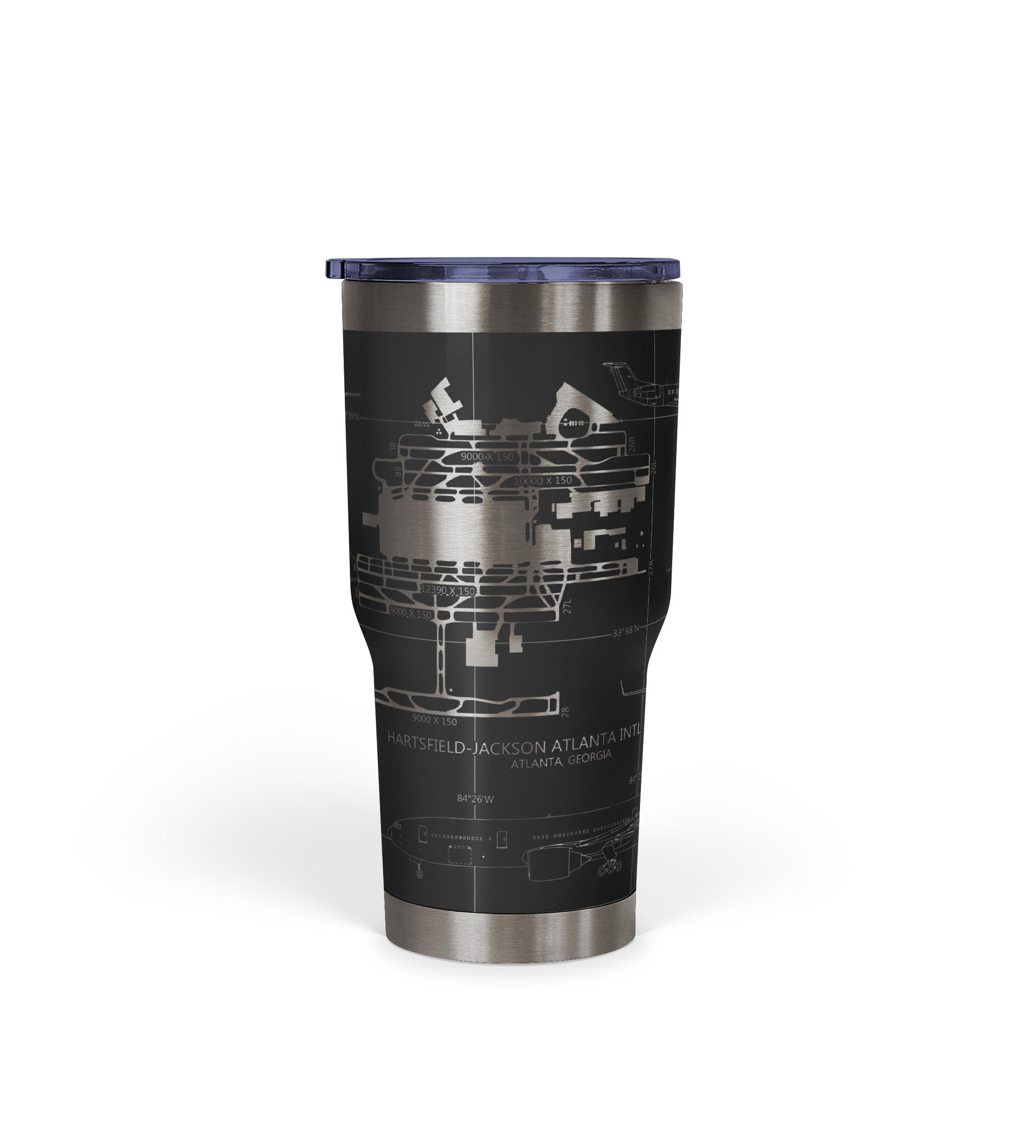 Hartsfield–Jackson Atlanta International (ATL) Airport Diagram Tumbler 30oz