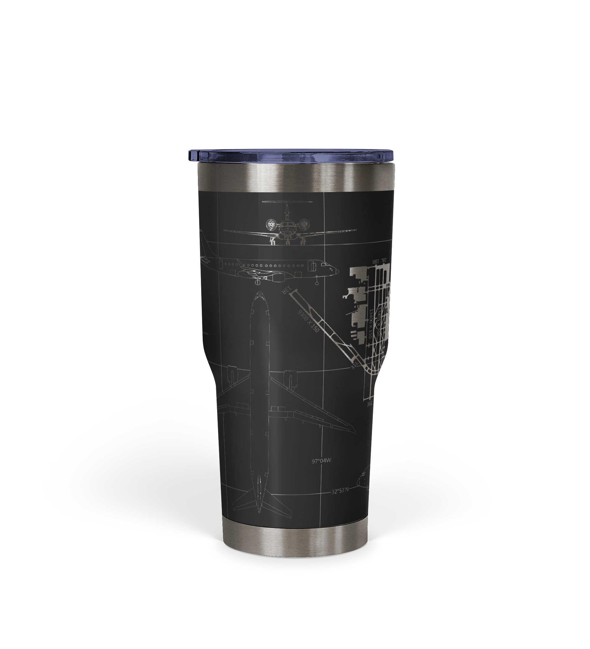 Dallas-Fort Worth International (DFW) Airport Diagram Tumbler 30oz