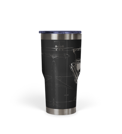 George Bush Intercontinental (IAH) Airport Diagram Tumbler 30oz