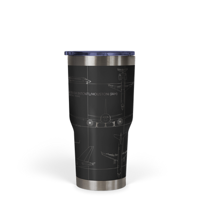 George Bush Intercontinental (IAH) Airport Diagram Tumbler 30oz