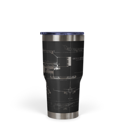 George Bush Intercontinental (IAH) Airport Diagram Tumbler 30oz