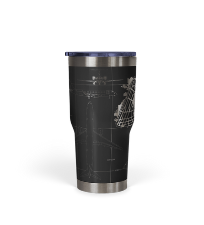 Las Vegas Harry Reid International (LAS) Airport Diagram Tumbler 30oz