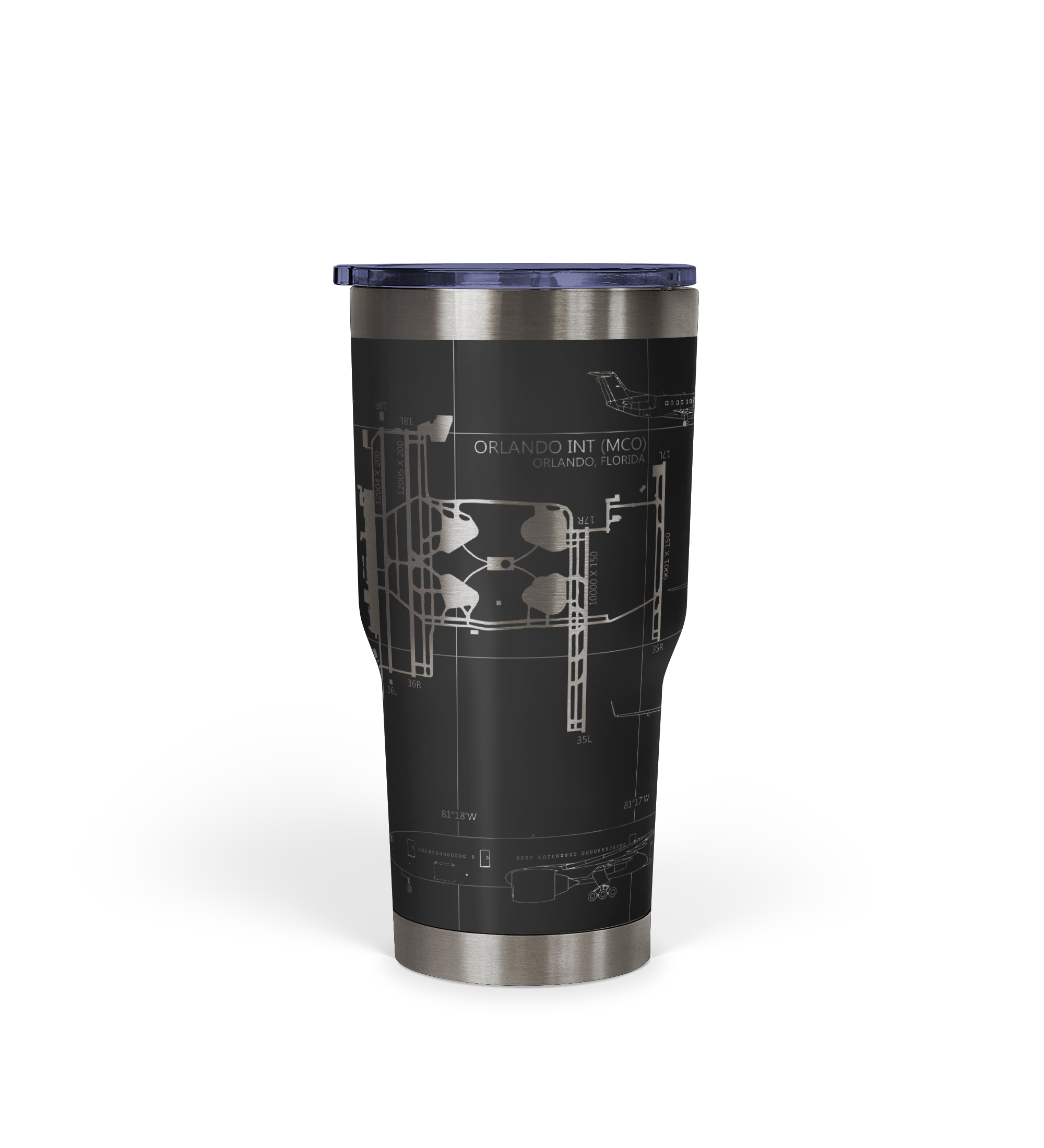 Orlando INTL (MCO) Airport Diagram Tumbler 30oz