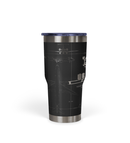 Miami INTL (MIA) Airport Diagram Tumbler 30oz