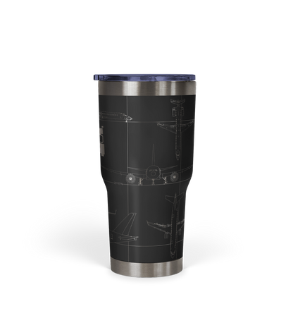 Miami INTL (MIA) Airport Diagram Tumbler 30oz