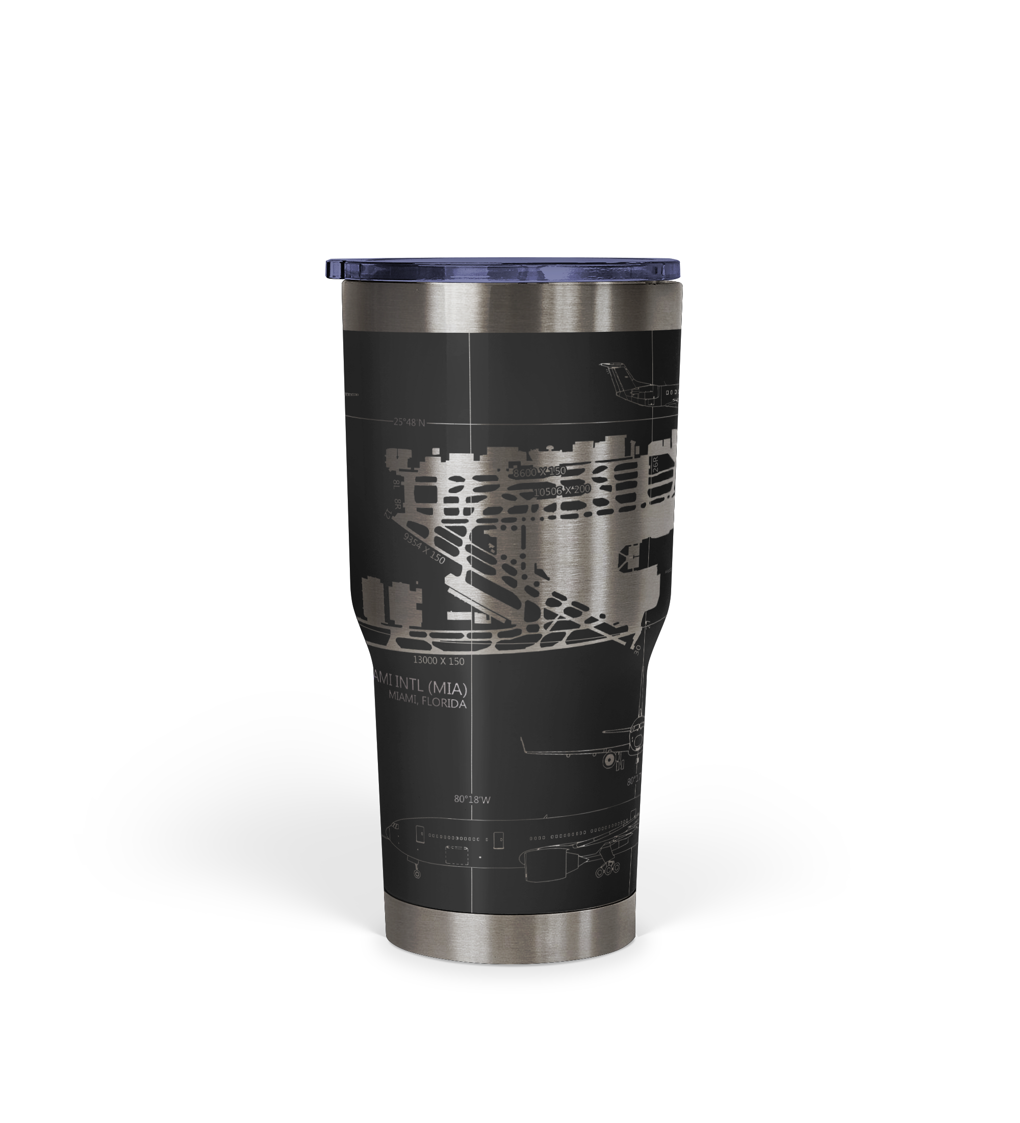 Miami INTL (MIA) Airport Diagram Tumbler 30oz