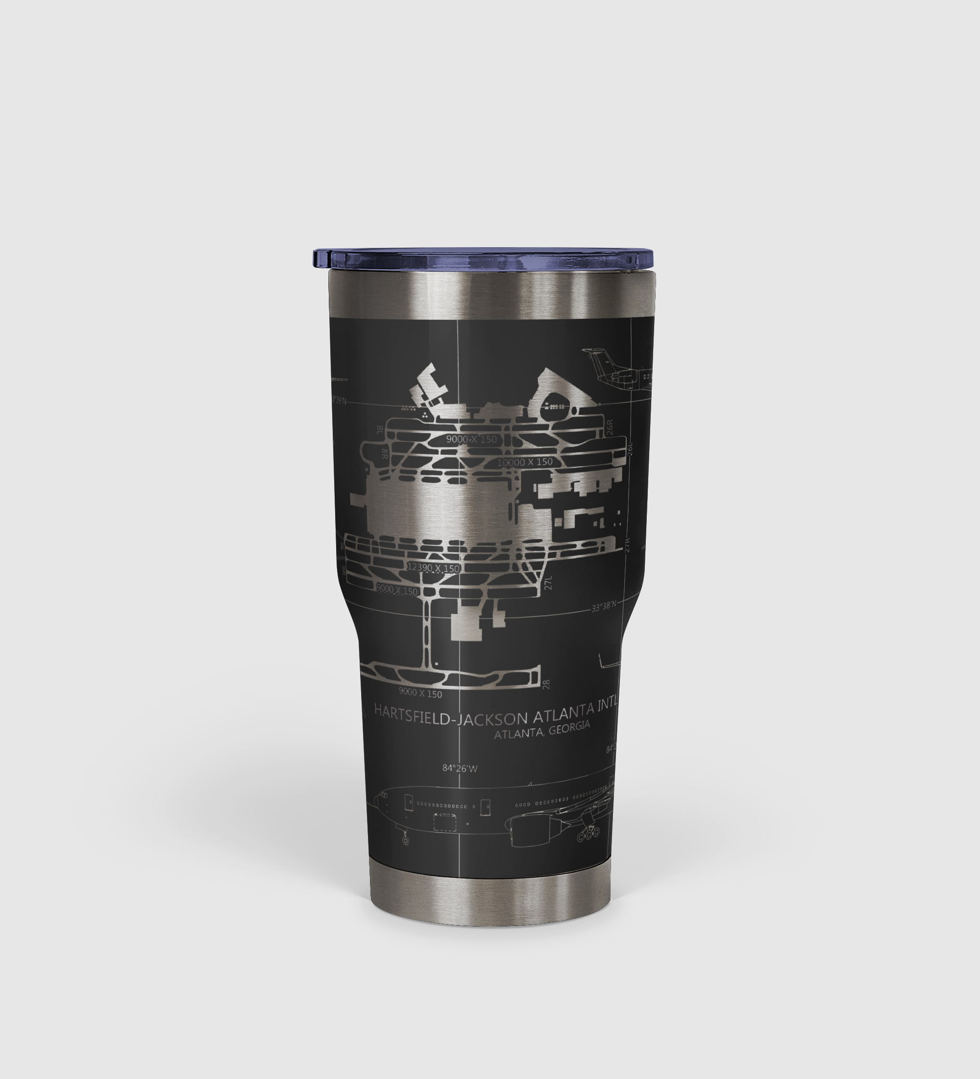 Hartsfield–Jackson Atlanta International (ATL) Airport Diagram Tumbler 30oz