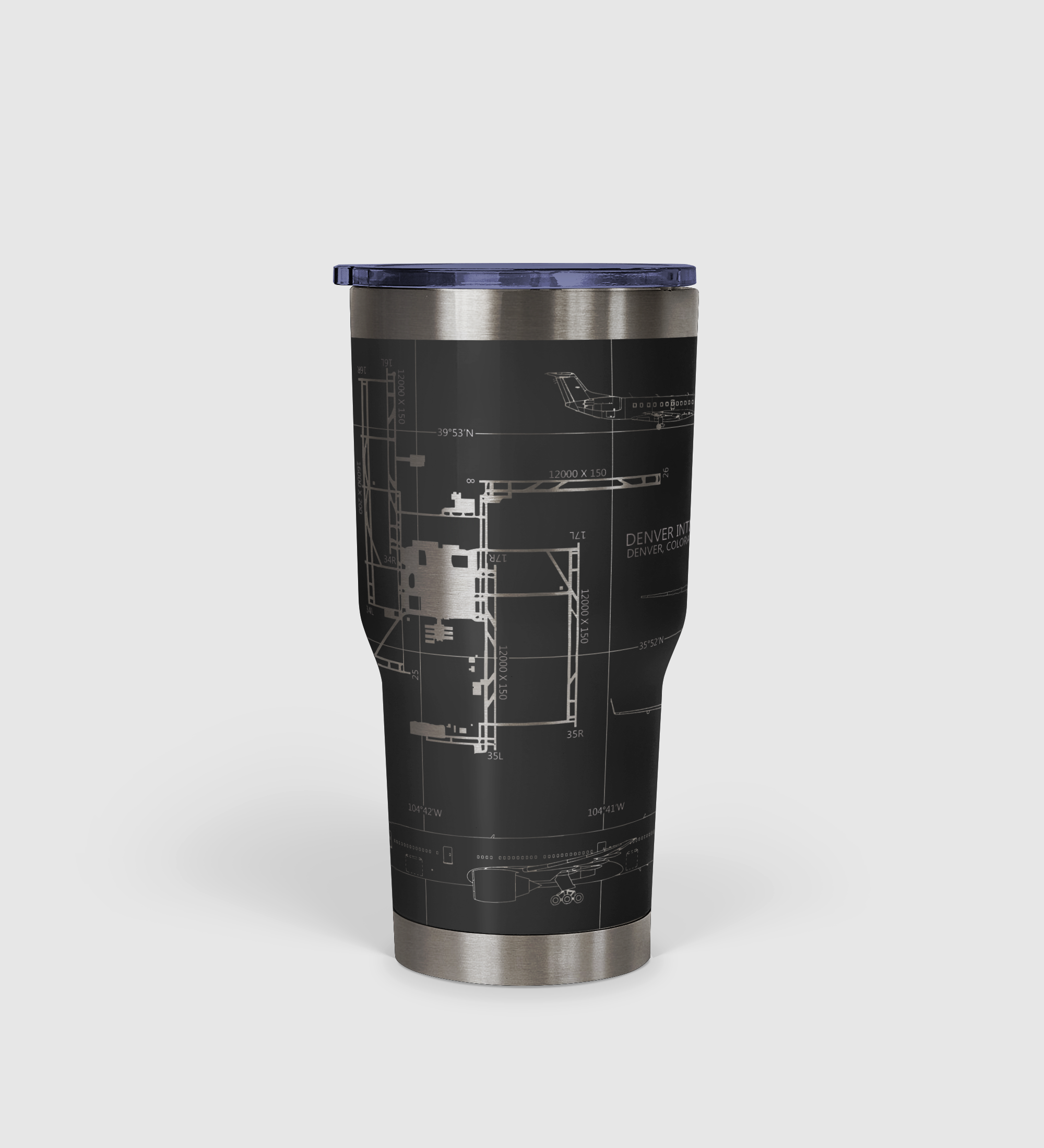 Denver International (DEN) Airport Diagram Tumbler 30oz