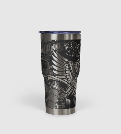 Hot Rod Vintage Automotive Tumbler 30oz