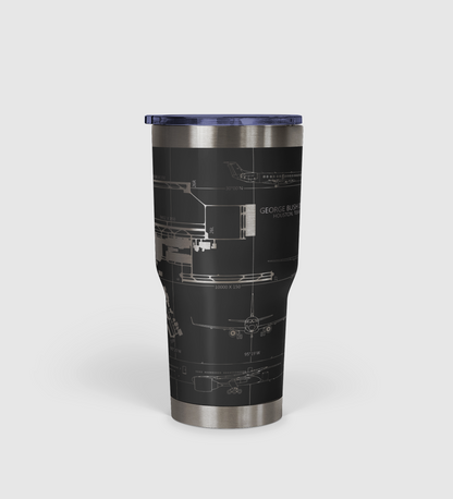 George Bush Intercontinental (IAH) Airport Diagram Tumbler 30oz