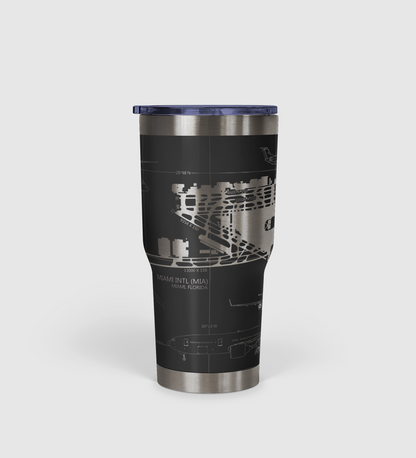 Miami INTL (MIA) Airport Diagram Tumbler 30oz