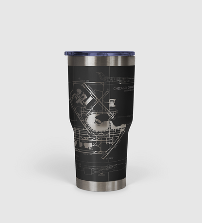 Chicago O'hare (ORD) Airport Diagram Tumbler 30oz