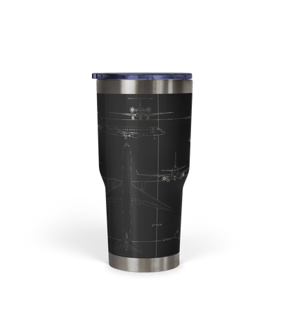 Chicago O'hare (ORD) Airport Diagram Tumbler 30oz