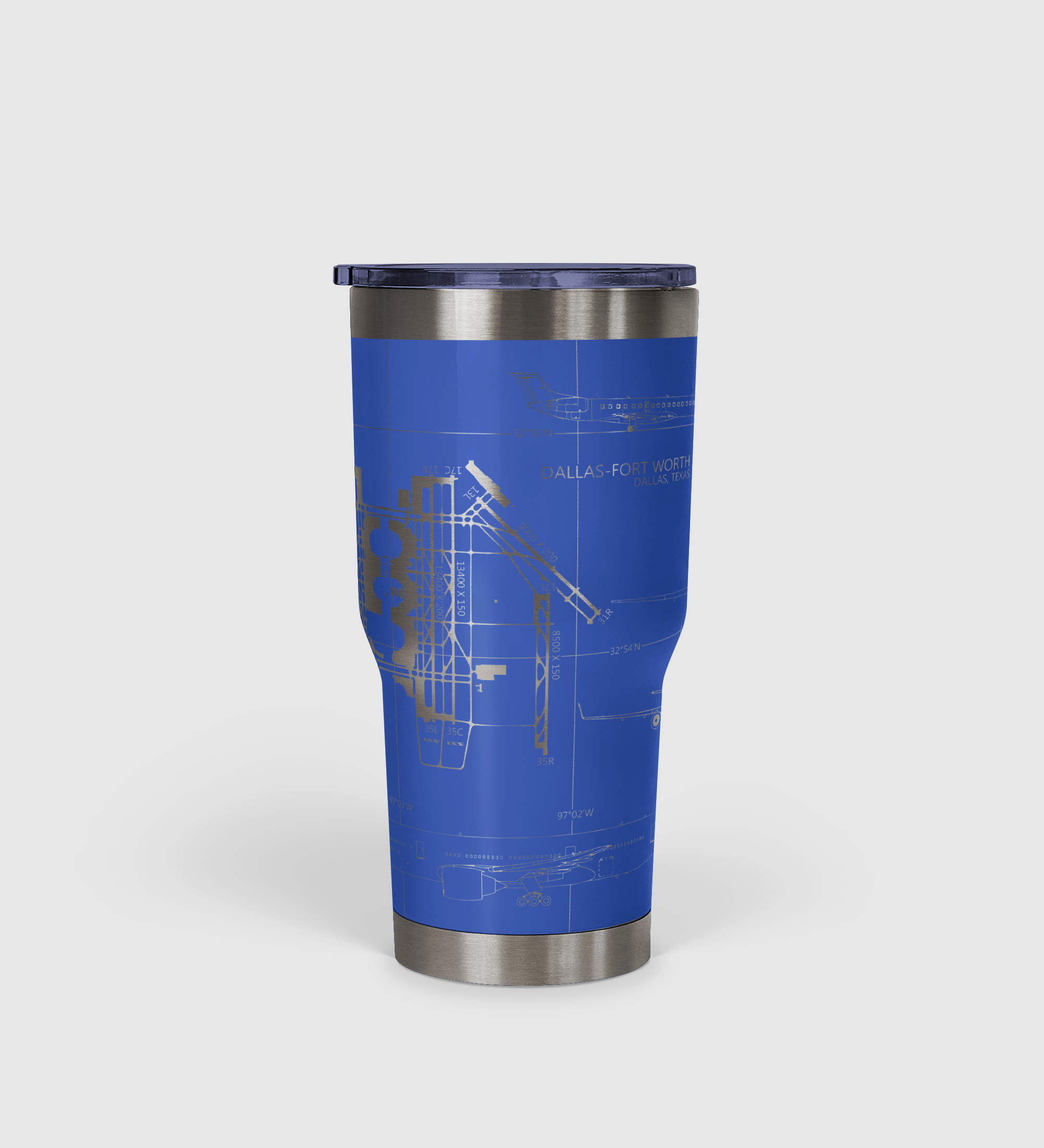 Dallas-Fort Worth International (DFW) Airport Diagram Tumbler 30oz