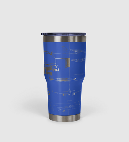 George Bush Intercontinental (IAH) Airport Diagram Tumbler 30oz