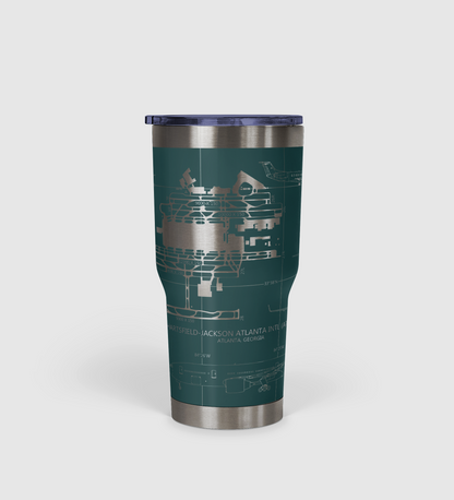 Hartsfield–Jackson Atlanta International (ATL) Airport Diagram Tumbler 30oz