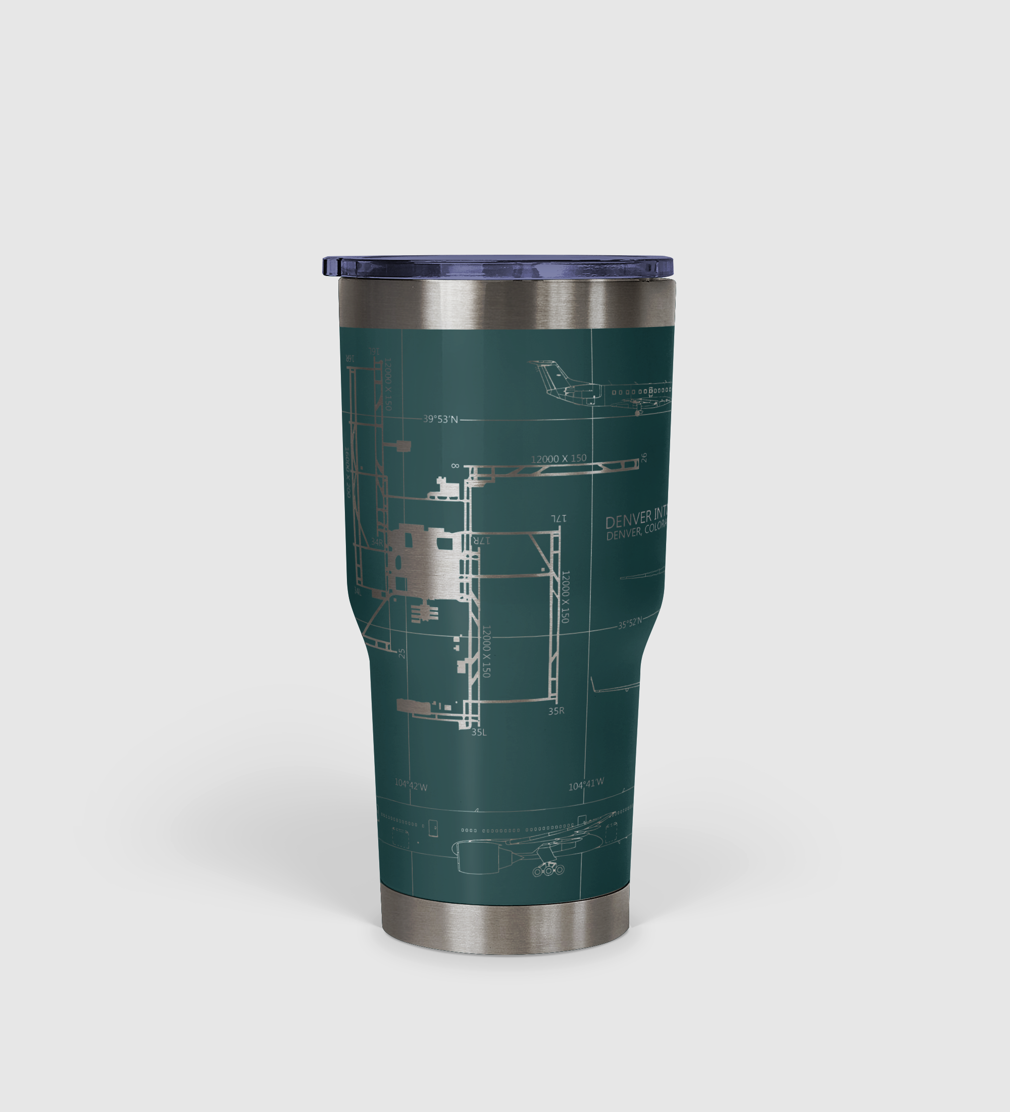 Denver International (DEN) Airport Diagram Tumbler 30oz