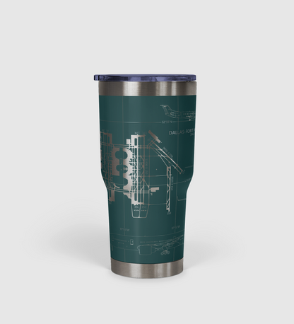 Dallas-Fort Worth International (DFW) Airport Diagram Tumbler 30oz