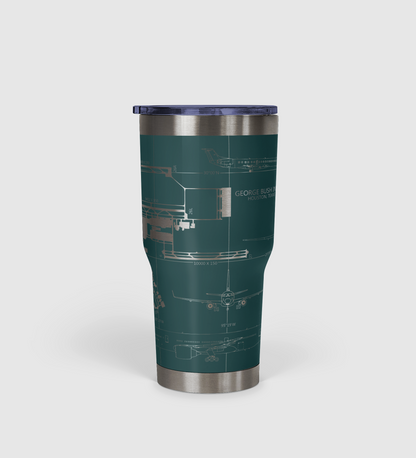 George Bush Intercontinental (IAH) Airport Diagram Tumbler 30oz