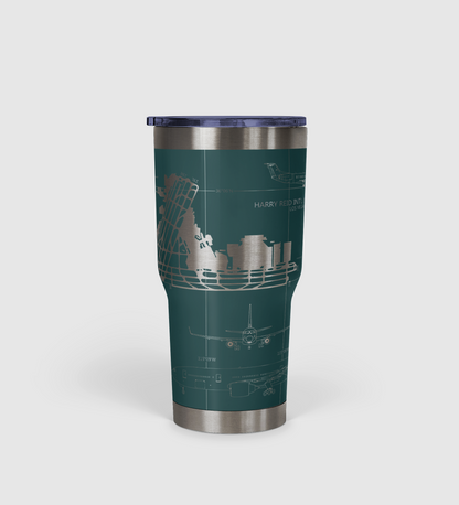 Las Vegas Harry Reid International (LAS) Airport Diagram Tumbler 30oz