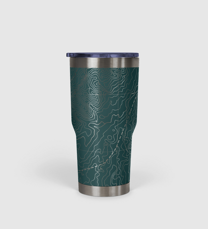 Peak Perspective - The Topo All Over Design Tumbler 30oz