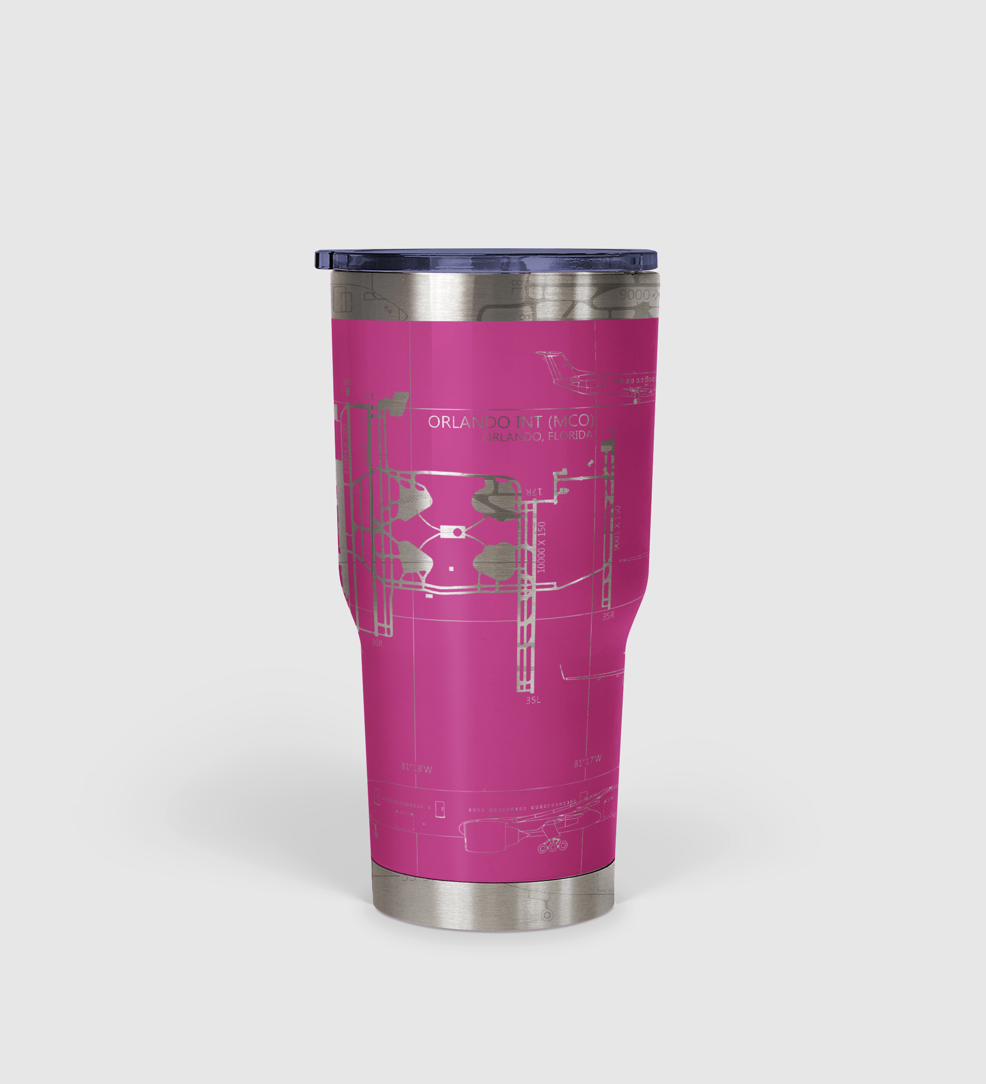 Orlando INTL (MCO) Airport Diagram Tumbler 30oz