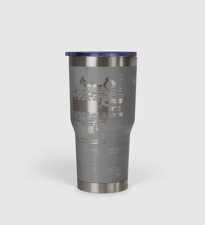 Hartsfield–Jackson Atlanta International (ATL) Airport Diagram Tumbler 30oz