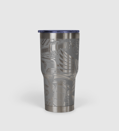 Hot Rod Vintage Automotive Tumbler 30oz