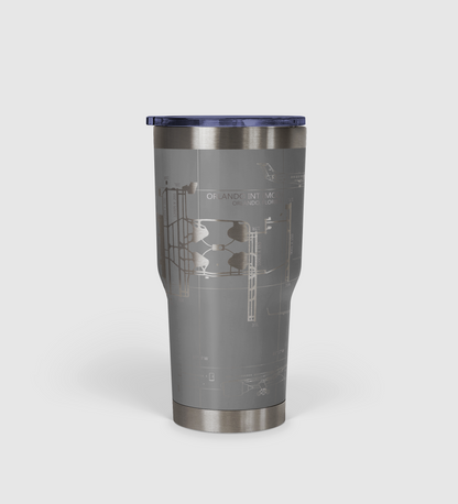 Orlando INTL (MCO) Airport Diagram Tumbler 30oz