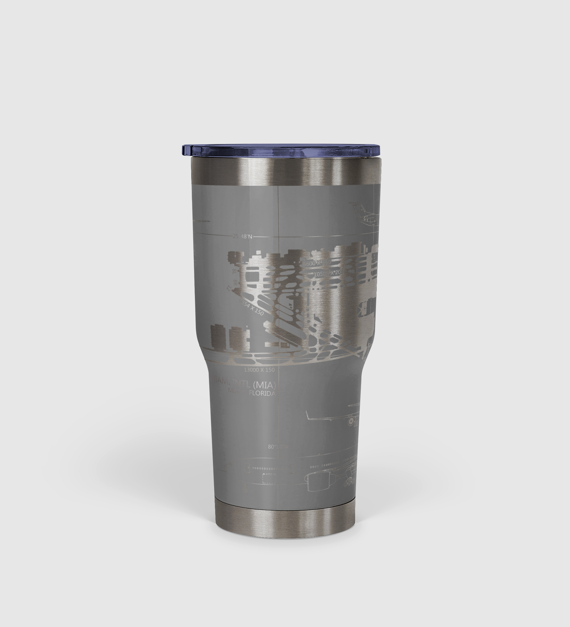 Miami INTL (MIA) Airport Diagram Tumbler 30oz