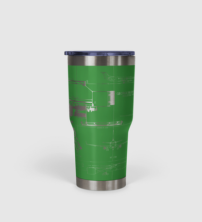 George Bush Intercontinental (IAH) Airport Diagram Tumbler 30oz