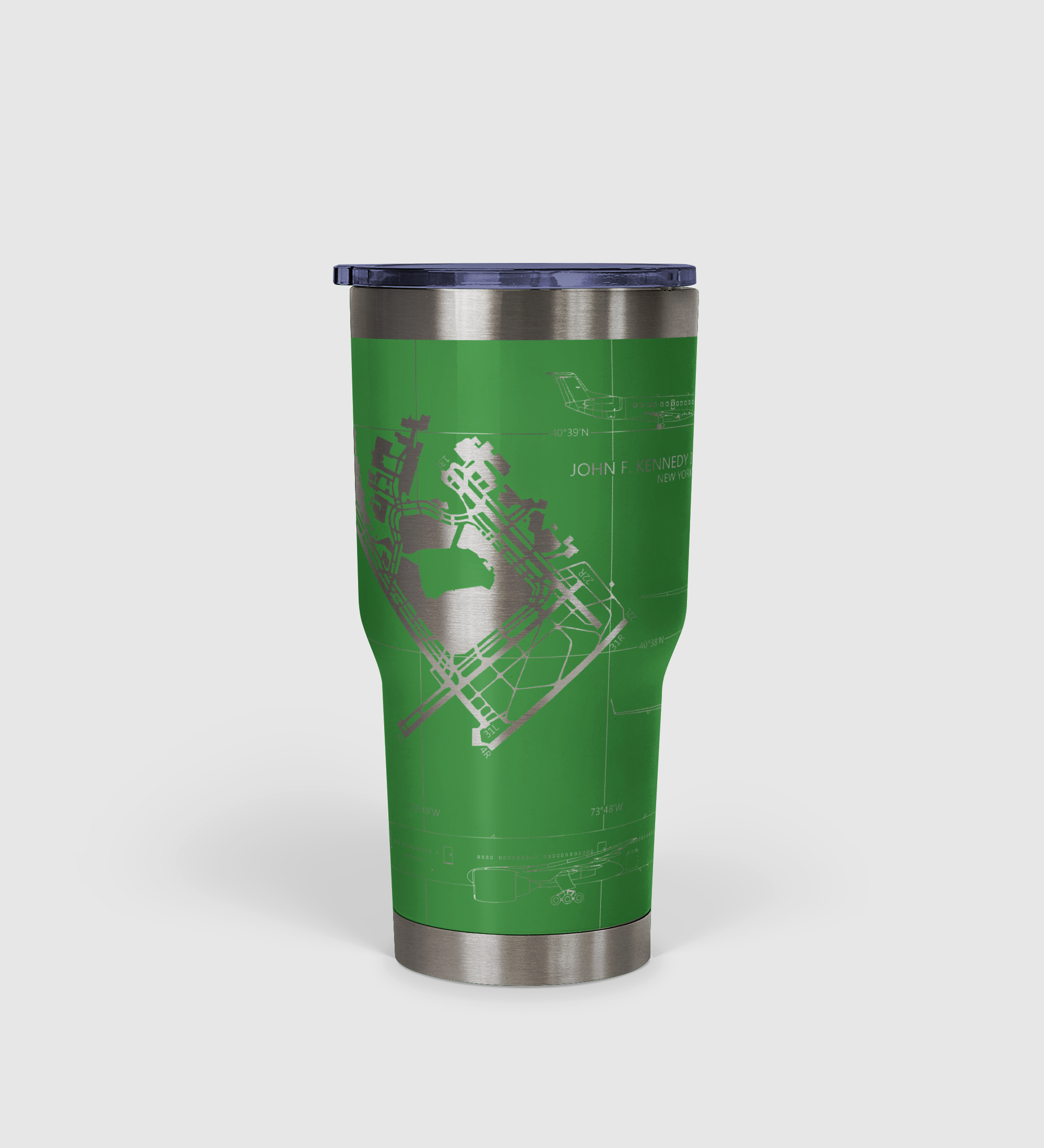 John F. Kennedy International (JFK) Airport Diagram Tumbler 30oz