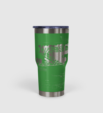 Miami INTL (MIA) Airport Diagram Tumbler 30oz