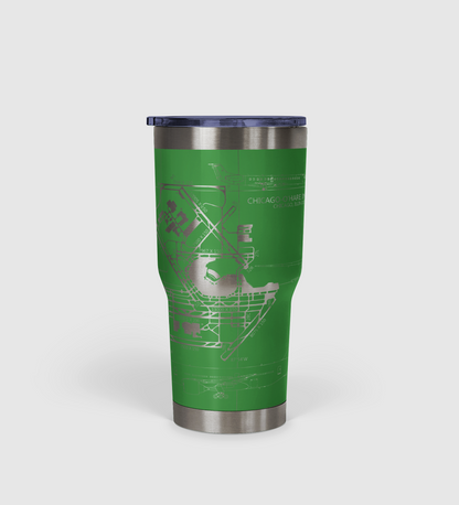 Chicago O'hare (ORD) Airport Diagram Tumbler 30oz