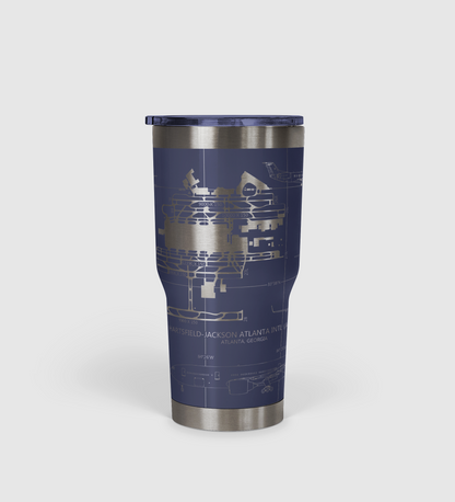 Hartsfield–Jackson Atlanta International (ATL) Airport Diagram Tumbler 30oz