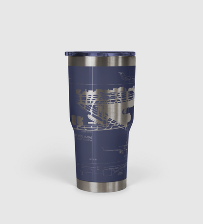 Miami INTL (MIA) Airport Diagram Tumbler 30oz