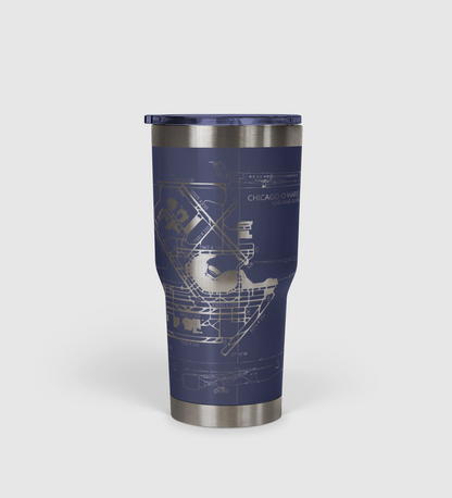 Chicago O'hare (ORD) Airport Diagram Tumbler 30oz