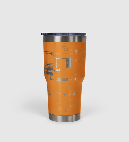 George Bush Intercontinental (IAH) Airport Diagram Tumbler 30oz