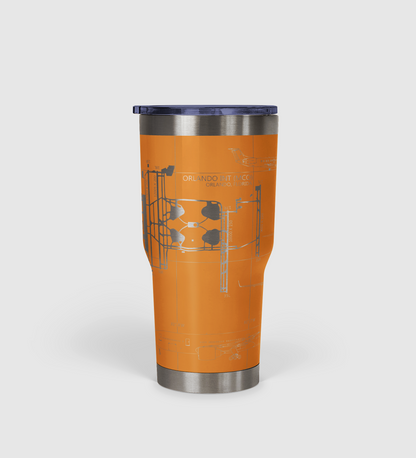 Orlando INTL (MCO) Airport Diagram Tumbler 30oz