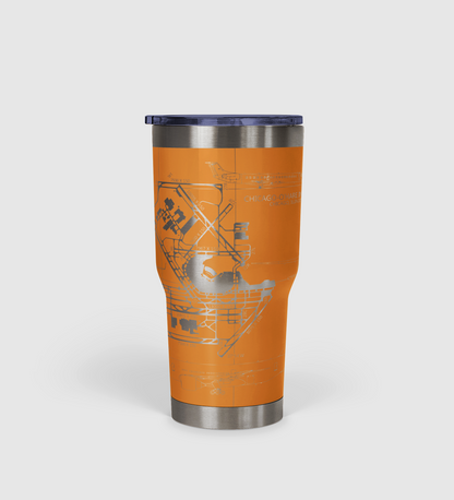 Chicago O'hare (ORD) Airport Diagram Tumbler 30oz