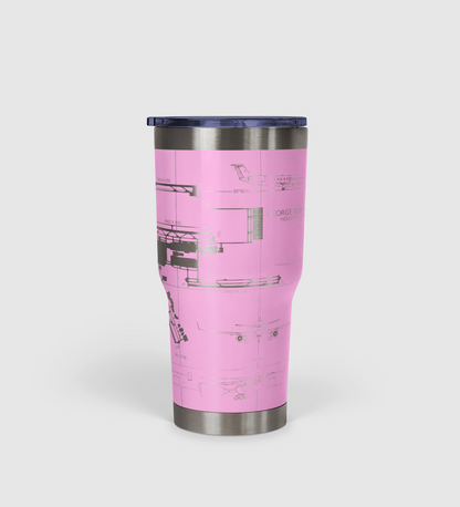 George Bush Intercontinental (IAH) Airport Diagram Tumbler 30oz