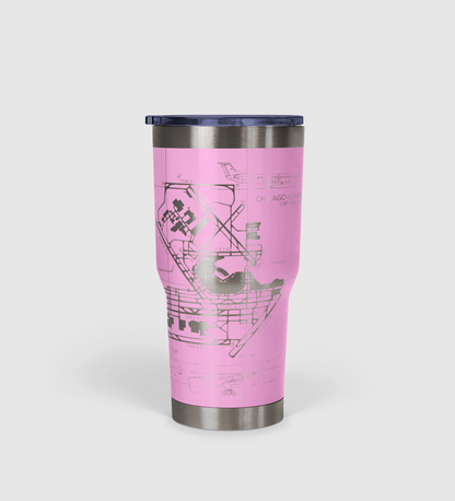 Chicago O'hare (ORD) Airport Diagram Tumbler 30oz