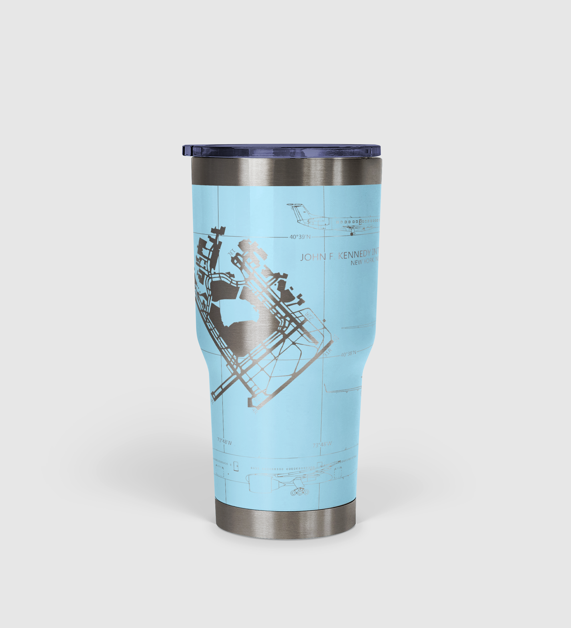 John F. Kennedy International (JFK) Airport Diagram Tumbler 30oz