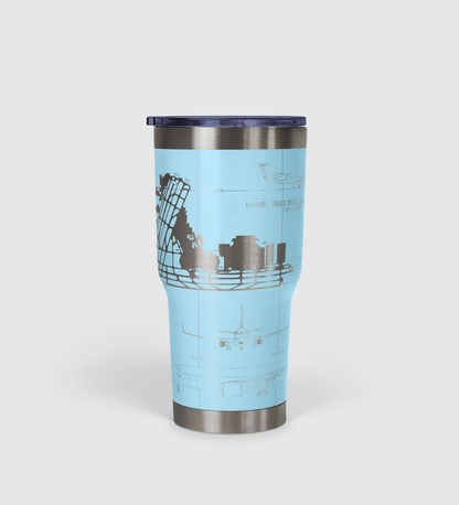 Las Vegas Harry Reid International (LAS) Airport Diagram Tumbler 30oz