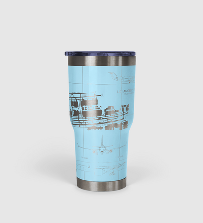 Los Angeles International (LAX) Airport Diagram Tumbler 30oz