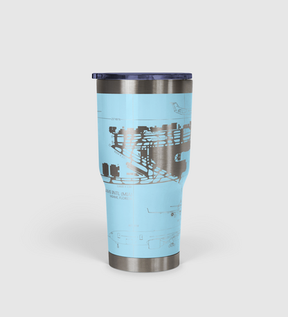 Miami INTL (MIA) Airport Diagram Tumbler 30oz